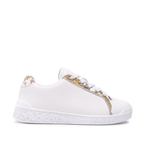 Versace Jeans Couture Logo Leather Sneakers