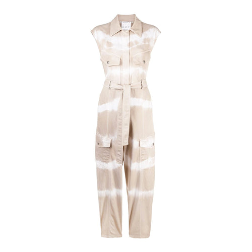 Stella Mccartney Tie-Dye Belted Denim Jumpsuit