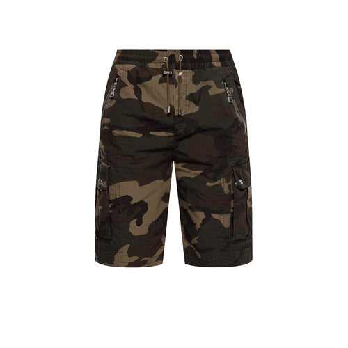 Balmain Camouflage Denim Shorts