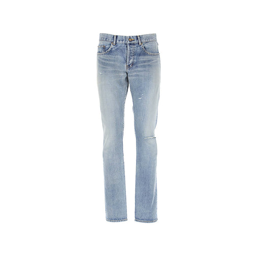 Saint Laurent Slim Cotton Denim Jeans