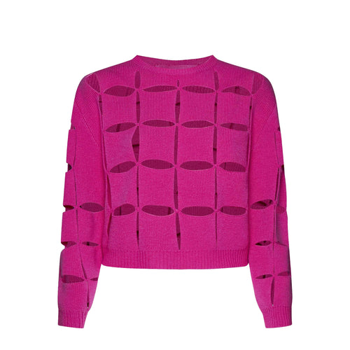 Valentino Cut-Out Wool Sweater