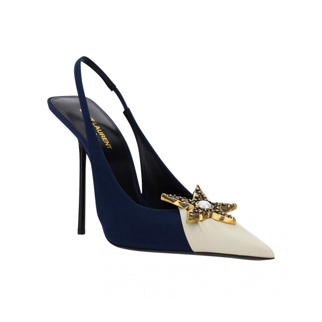 Saint Laurent Star Embellished Slingback Pumps
