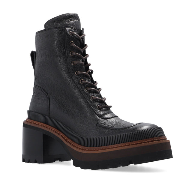 See By Chloe Mahalia Leather Lace-Up Boots