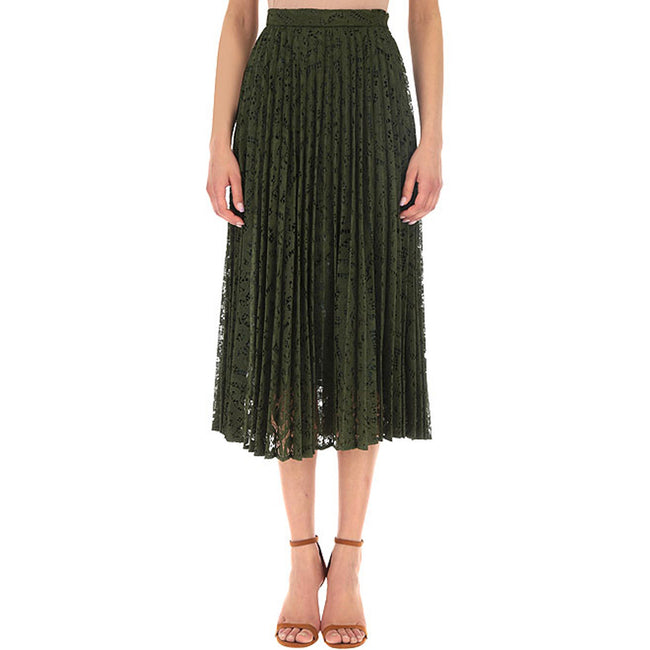 Max Mara Studio Poloma Lace Pleated Skirt