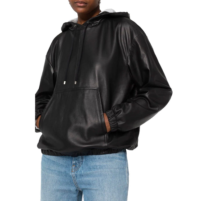 Saint Laurent Leather Hoodded Top