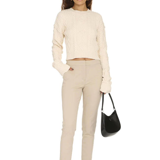 Sportmax Cotton Cropped Sweater