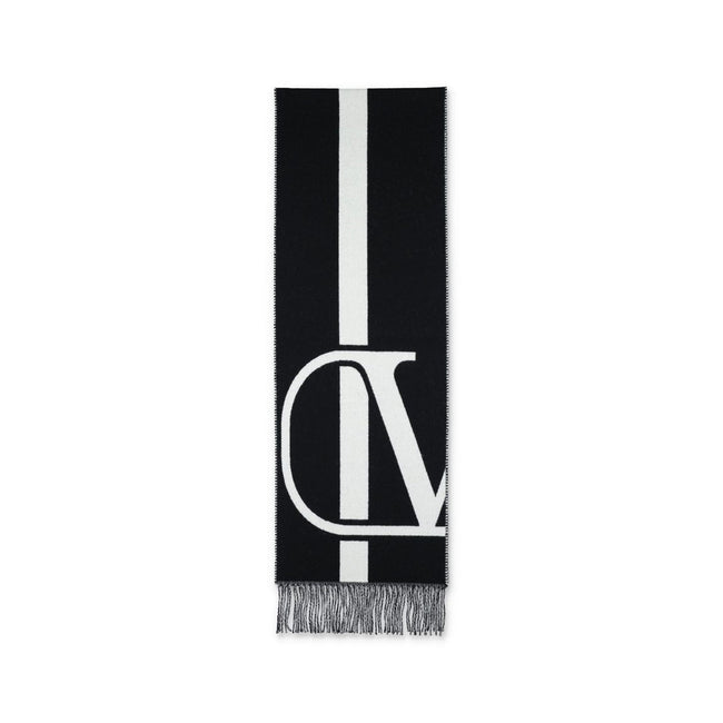 Valentino Wool And Cashmere Logo Scarf