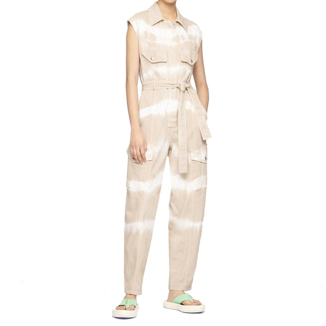 Stella Mccartney Tie-Dye Belted Denim Jumpsuit