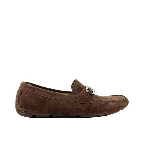 Salvatore Ferragamo Gancini Suede Loafers