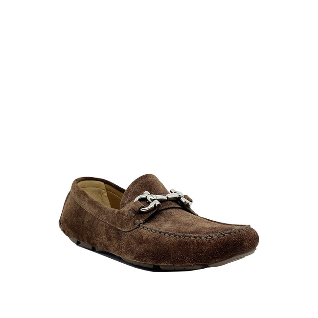 Salvatore Ferragamo Gancini Suede Loafers