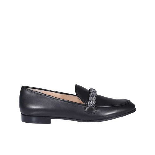 Gianvito Rossi Crystal-Braid Loafers