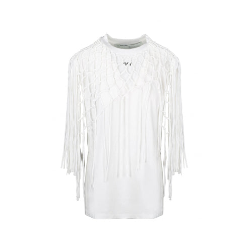Off White Crochet Layer Arrow T-Shirt