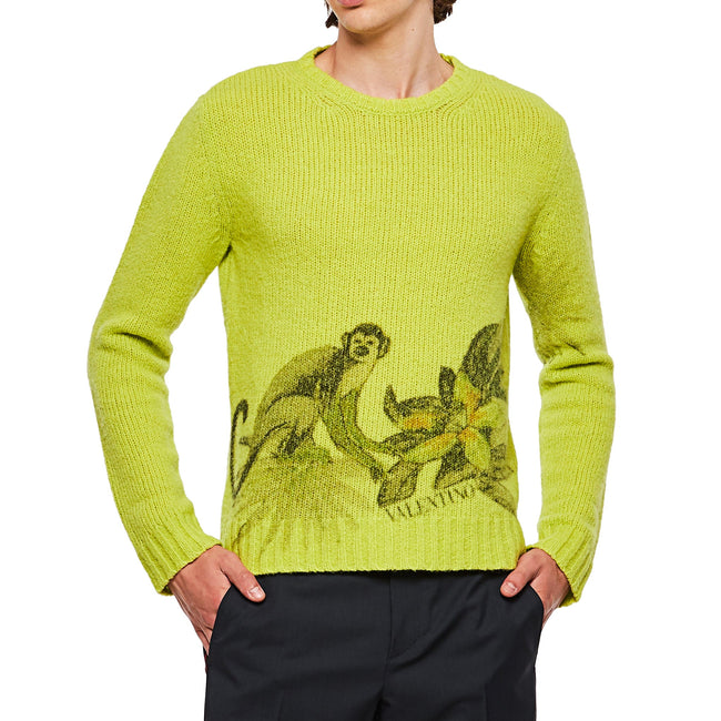 Valentino Monkey Print Sweater Knit