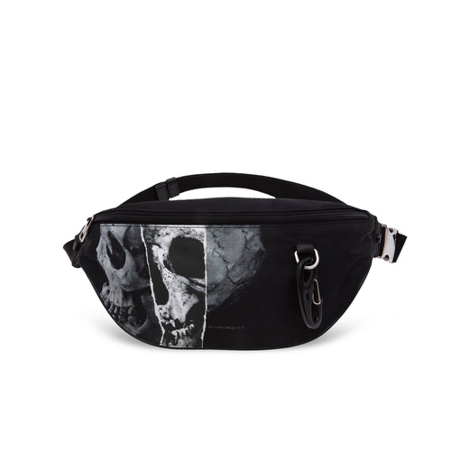 Alexander Mcqueen Skull Print Fabric Belt Bag