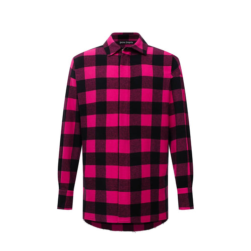 Palm Angels Flannel Cotton Blend Shirt