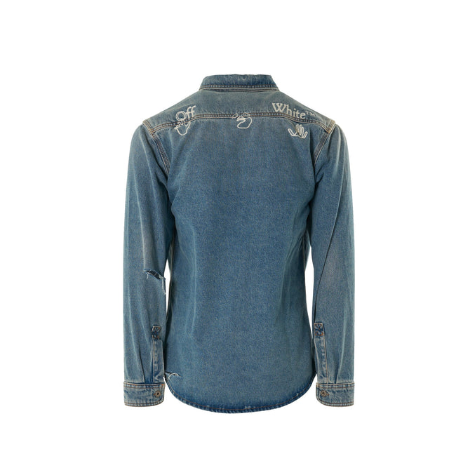 Off-White Cotton Denim Shirt